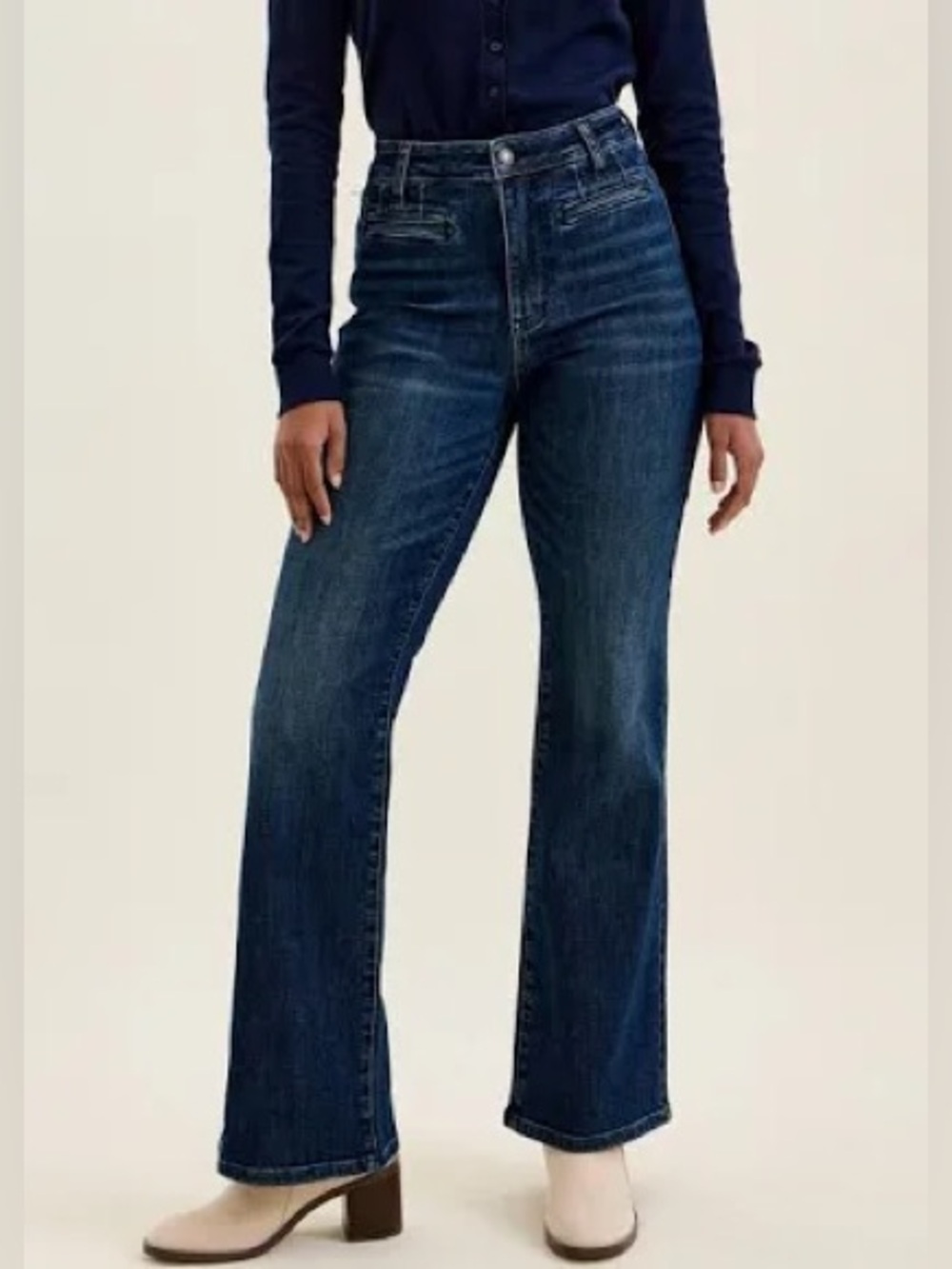 Judy Blue LosAngeles NWT Tummy Control Flare Size 28 Moisture Wicking Blue Viral